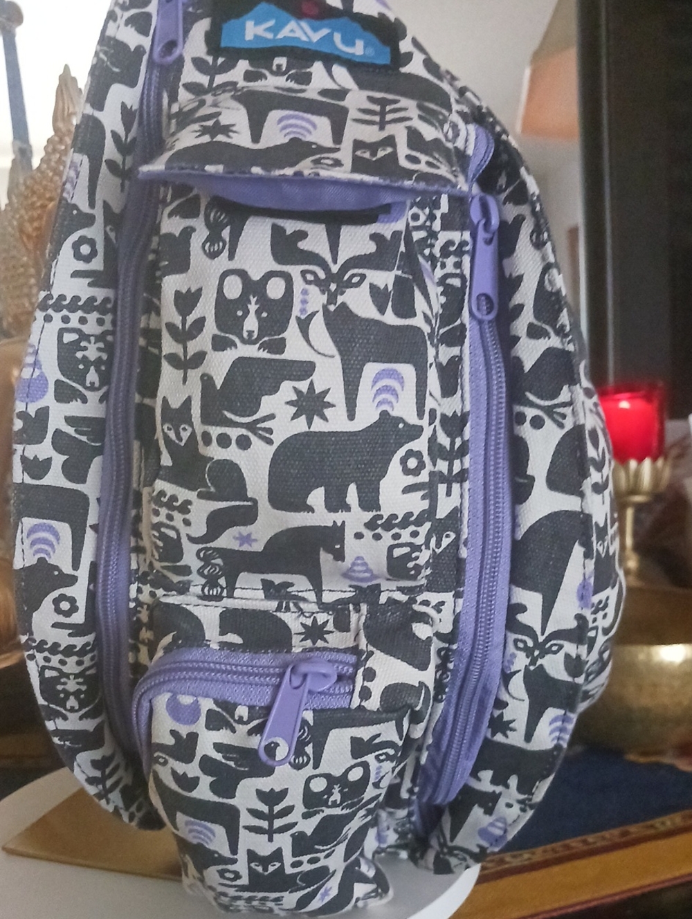 KAVU Cozy Critters Rope Sling Crossbody Bag Backpack - Picture 4 of 6